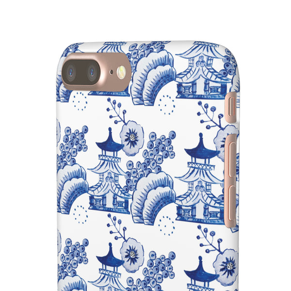 Chinoiserie Chic Toile Blue + White Phone Case