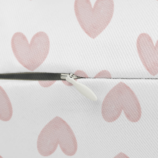 Decorative Lumbar Preppy Hearts Pillow with insert , 14" x 20"