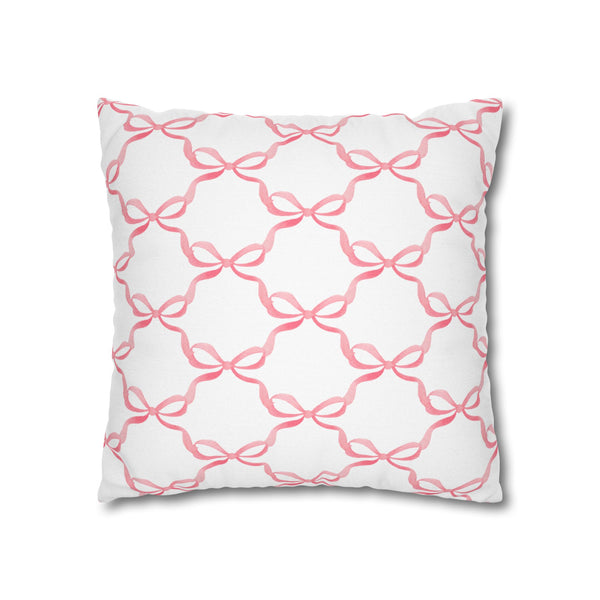 Watercolor Hearts Pink Pillow Cover with Zip Closure - Cover Only - Insert not included