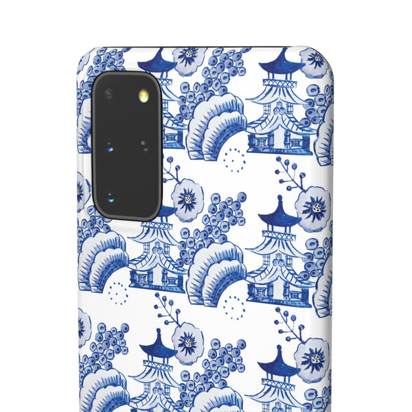 Chinoiserie Chic Toile Blue + White Phone Case