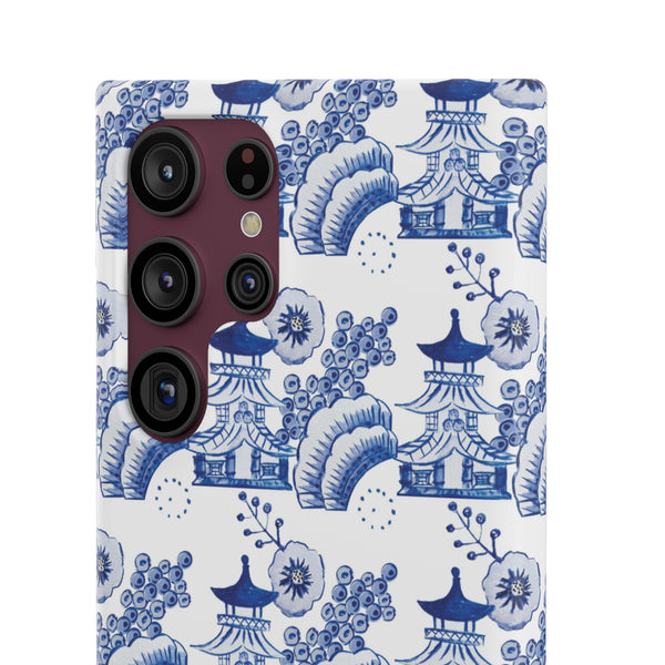 Chinoiserie Chic Toile Blue + White Phone Case