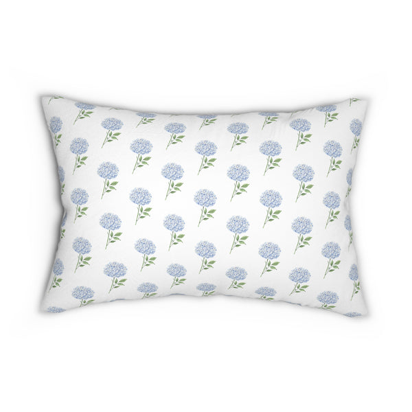 Hydrangea Lumbar Pillow with insert , 14" X 20"