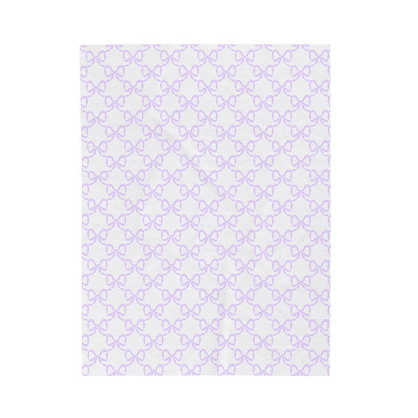 Blanket, Preppy lavender bow patter, 3 sizes
