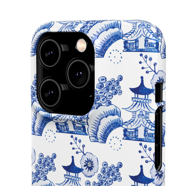 Chinoiserie Chic Toile Blue + White Phone Case