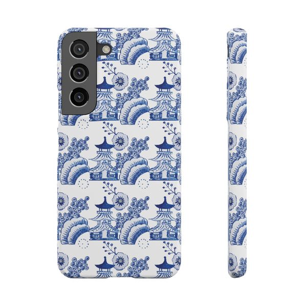 Chinoiserie Chic Toile Blue + White Phone Case