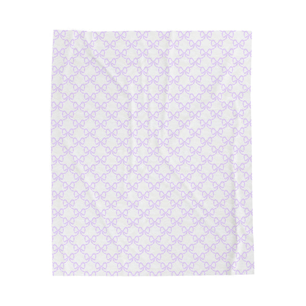 Blanket, Preppy lavender bow patter, 3 sizes