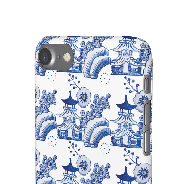 Chinoiserie Chic Toile Blue + White Phone Case