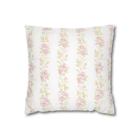 Romantic Shabby Chic Preppy Floral Pillow Cover with Zip Closure - Cover Only - Insert not included