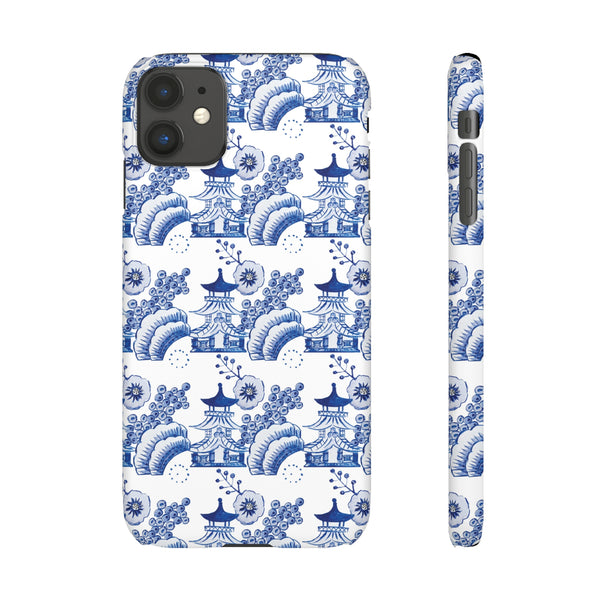 Chinoiserie Chic Toile Blue + White Phone Case