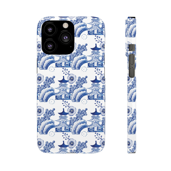 Chinoiserie Chic Toile Blue + White Phone Case