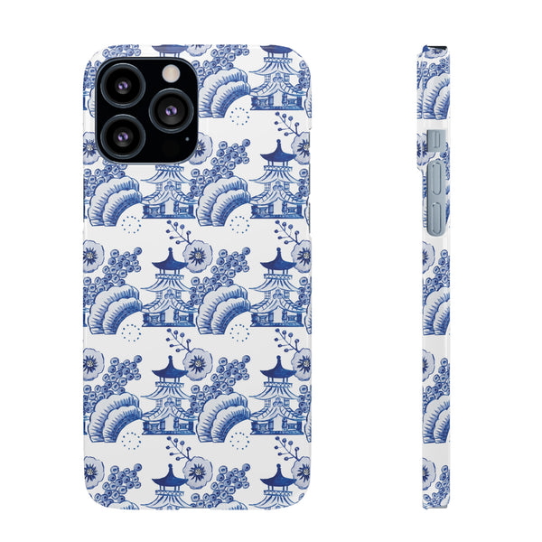 Chinoiserie Chic Toile Blue + White Phone Case