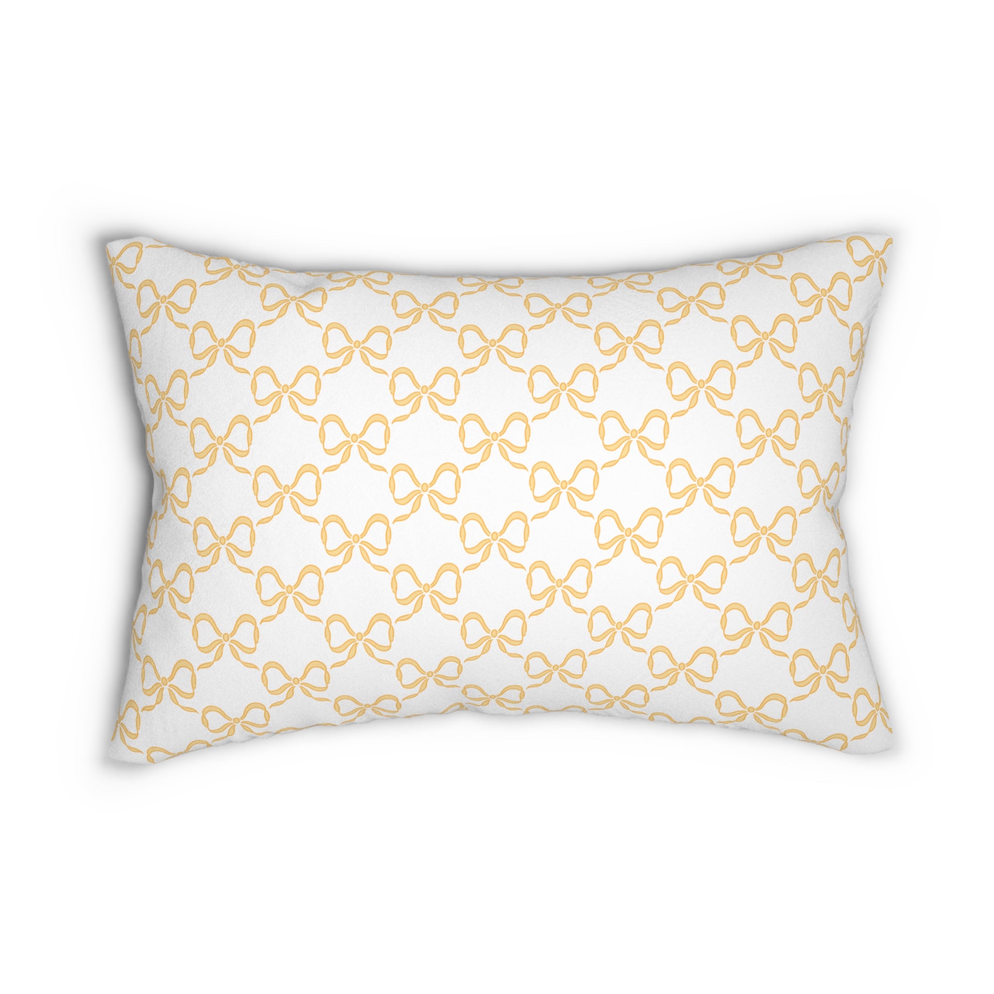 Decorative Lumbar Preppy Bow Pillow with insert , 14" x 20"
