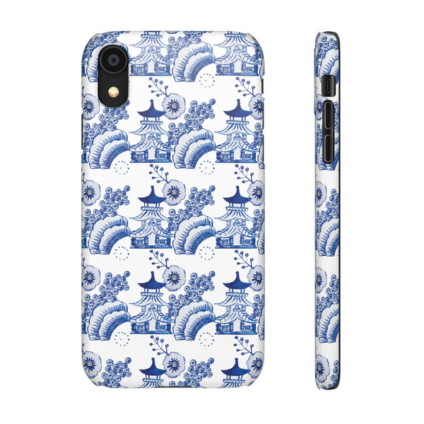 Chinoiserie Chic Toile Blue + White Phone Case