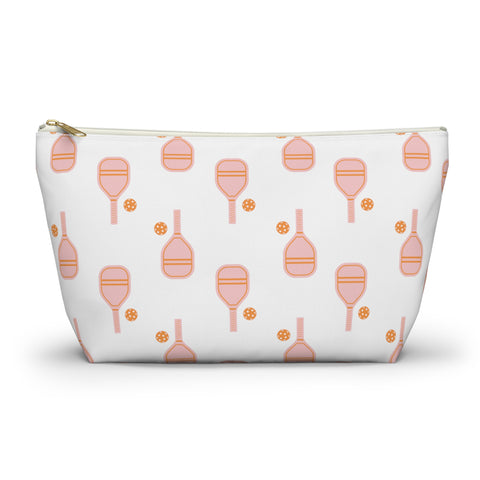 Pickleball Pattern - Accessory Pouch Zip Closure Available in Two Sizes