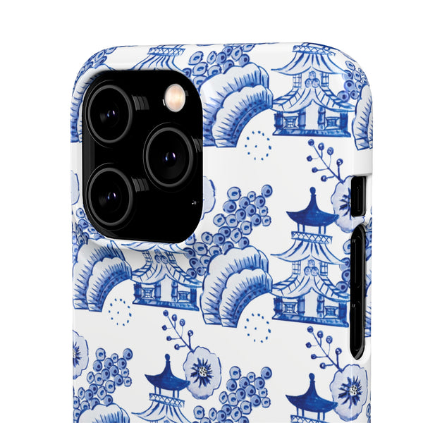 Chinoiserie Chic Toile Blue + White Phone Case