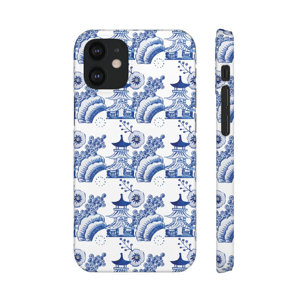 Chinoiserie Chic Toile Blue + White Phone Case