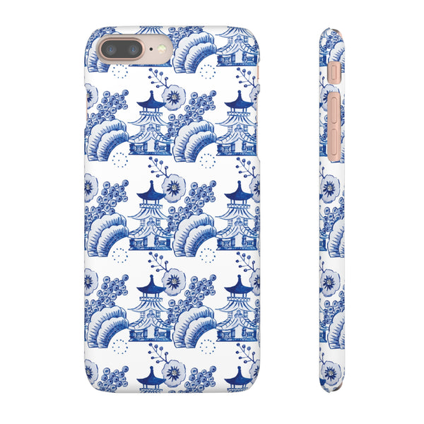 Chinoiserie Chic Toile Blue + White Phone Case