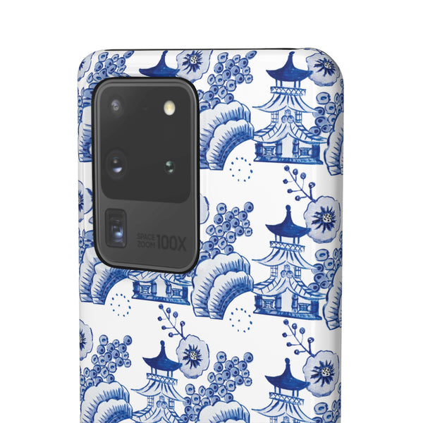 Chinoiserie Chic Toile Blue + White Phone Case