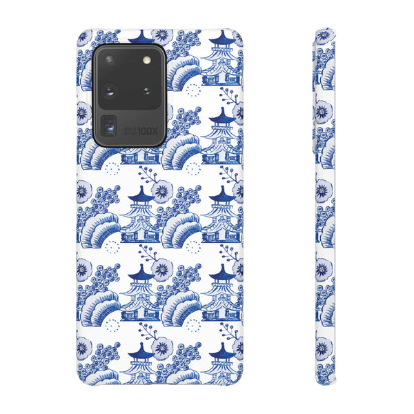 Chinoiserie Chic Toile Blue + White Phone Case