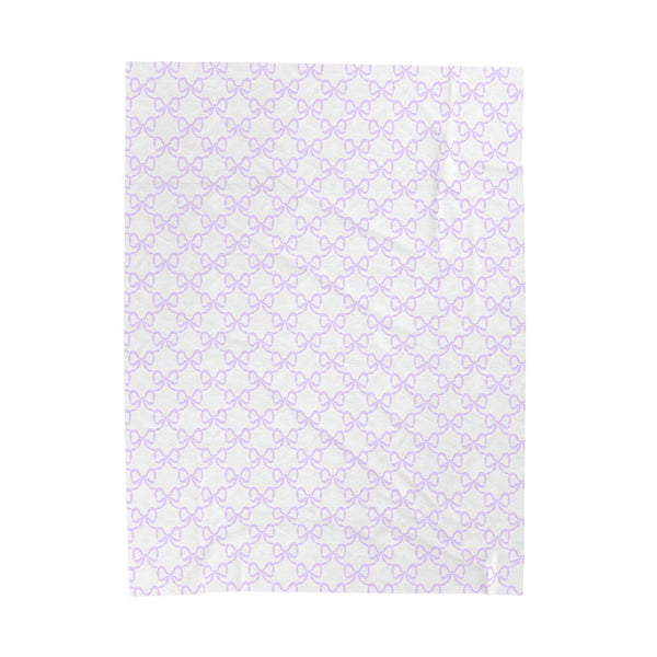 Blanket, Preppy lavender bow patter, 3 sizes