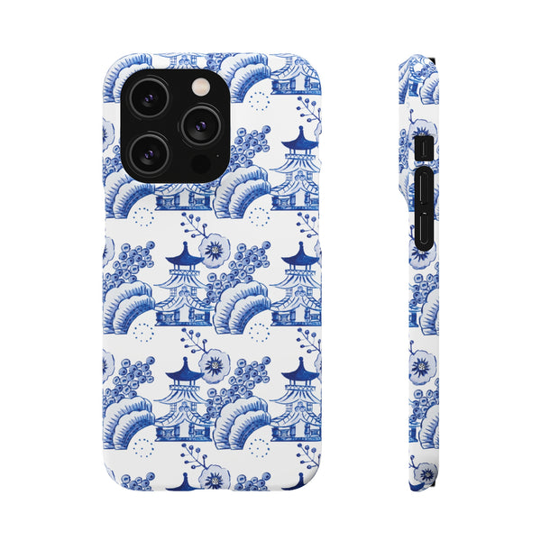 Chinoiserie Chic Toile Blue + White Phone Case