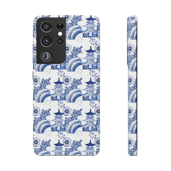 Chinoiserie Chic Toile Blue + White Phone Case