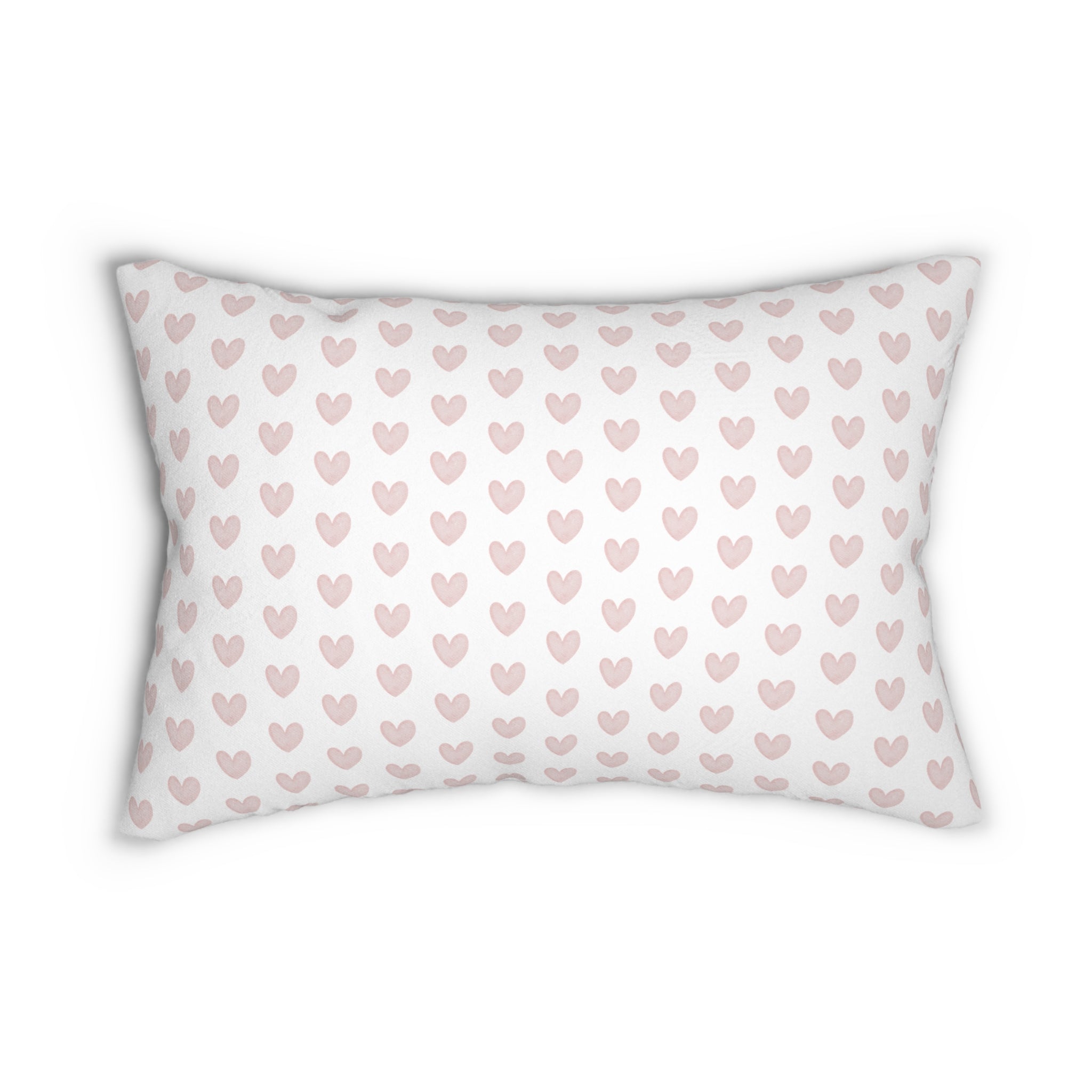 Decorative Lumbar Preppy Hearts Pillow with insert , 14" x 20"