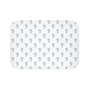 Bath Mat Hydrangea Pattern, two sizes, anti-slip back