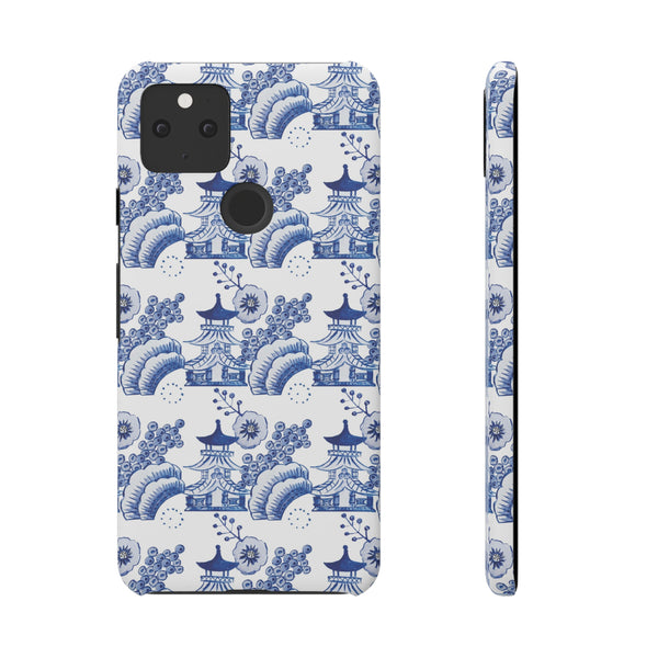 Chinoiserie Chic Toile Blue + White Phone Case