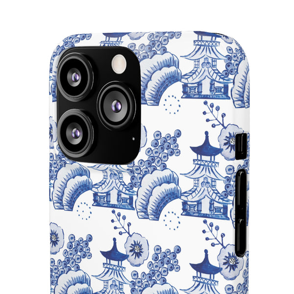 Chinoiserie Chic Toile Blue + White Phone Case