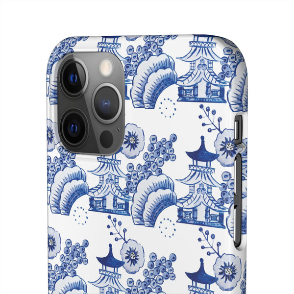 Chinoiserie Chic Toile Blue + White Phone Case