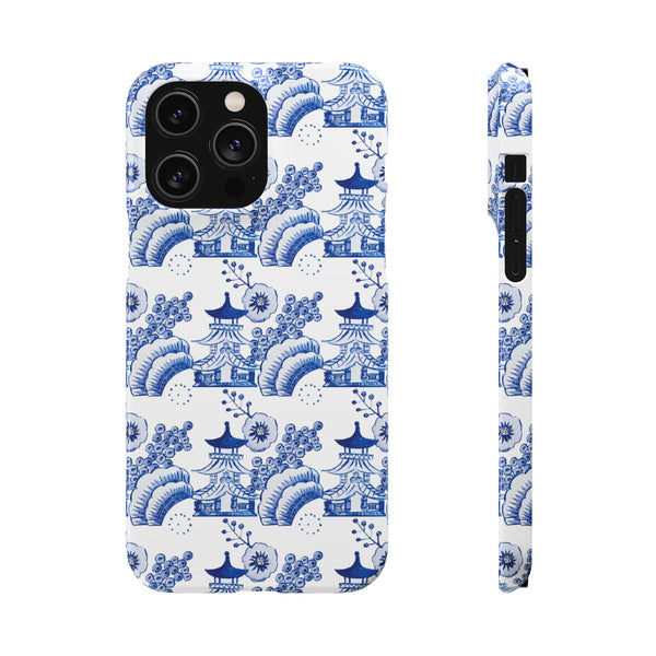 Chinoiserie Chic Toile Blue + White Phone Case