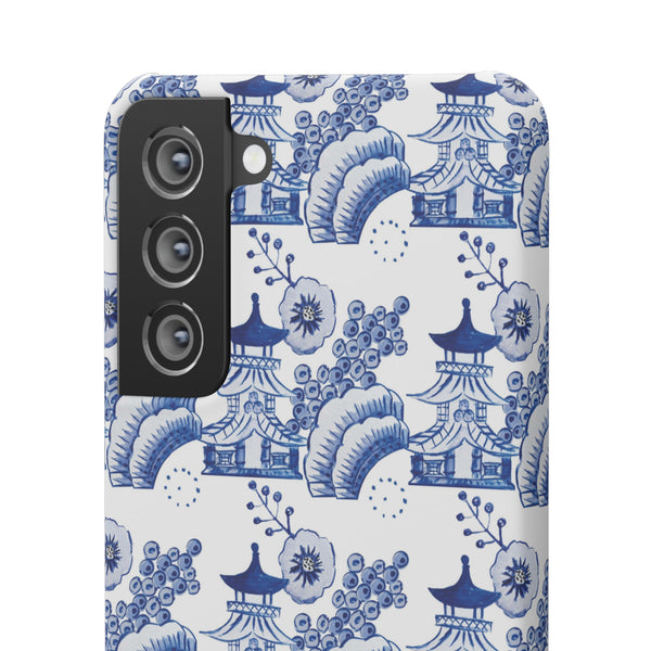 Chinoiserie Chic Toile Blue + White Phone Case