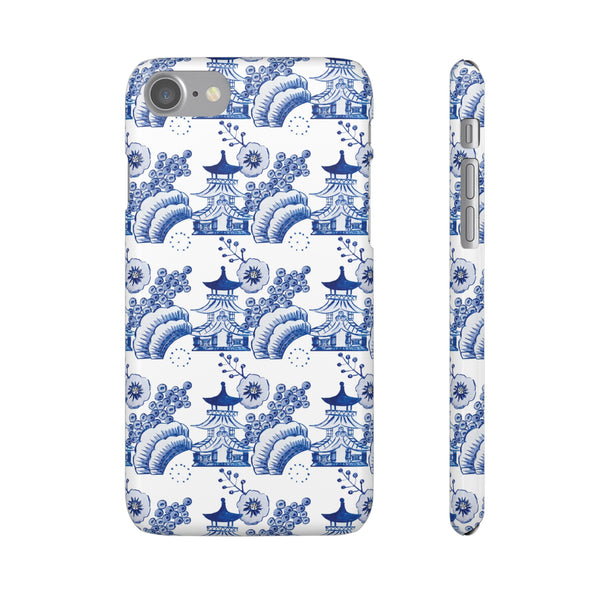 Chinoiserie Chic Toile Blue + White Phone Case