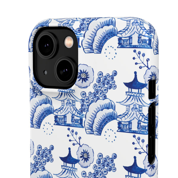 Chinoiserie Chic Toile Blue + White Phone Case