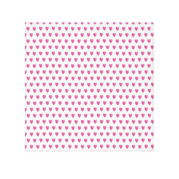 Face Towel Preppy Watercolor Hearts Pink