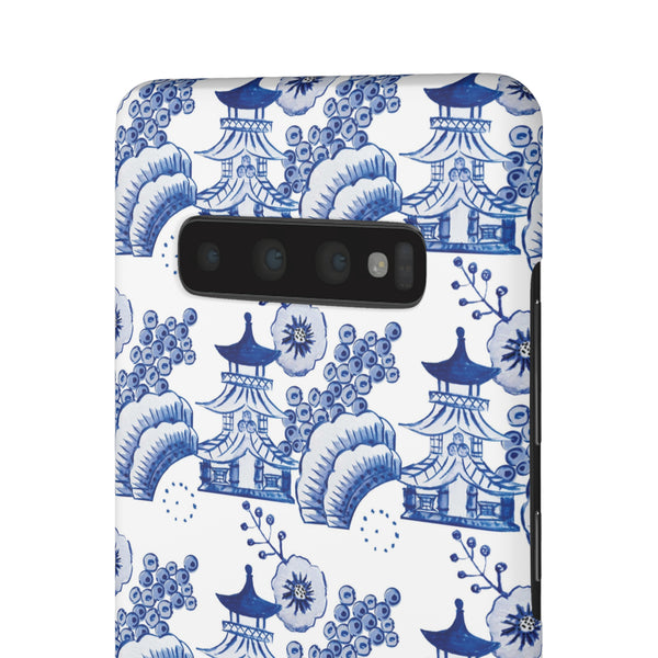 Chinoiserie Chic Toile Blue + White Phone Case