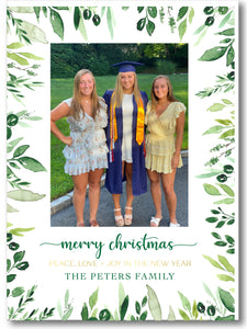 Holiday Photo Card Eucalyptus Frame