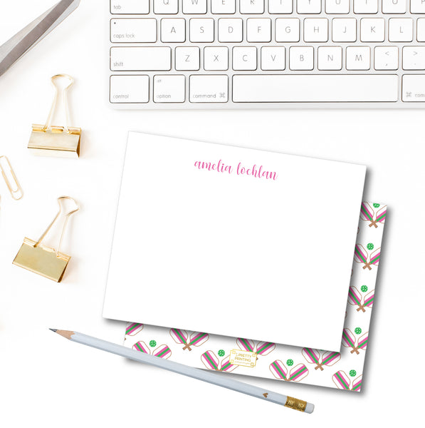 Notecard Double Sided - Pickleball Pattern