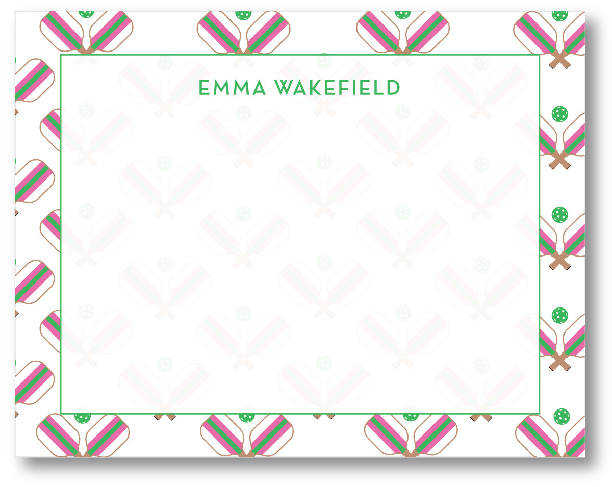 Notecard Vintage Pickleball Border