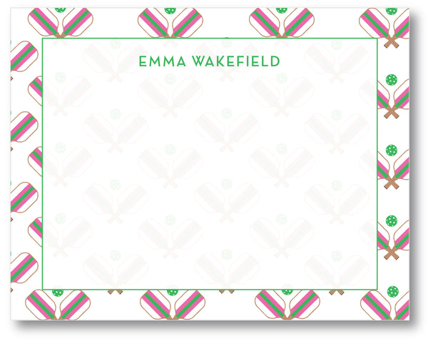 Notecard Vintage Pickleball Border