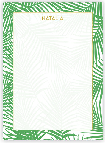 Notepad - Palm Print Green