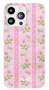 Phone Case - Loveshackfancy inspired Preppy Pink Floral with Stripes