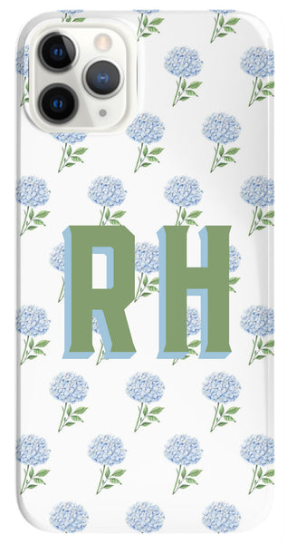 Flexible Phone Case Rubber Protective Hydrangea Blue