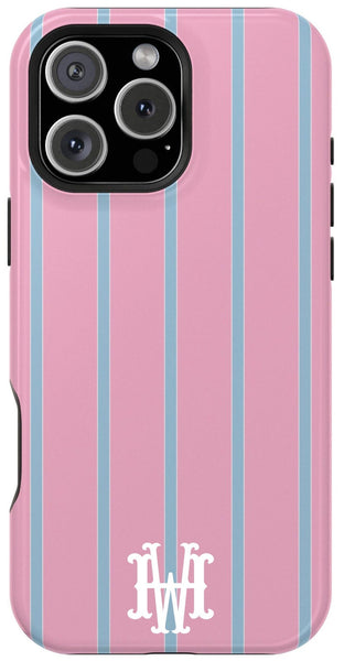 Phone Case - Shirting Stripe Pink & Blue