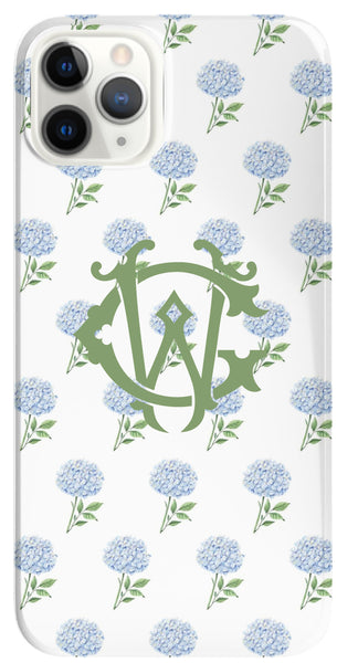 Phone Case - Hydrangea Pattern Monogram