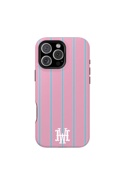 Phone Case - Shirting Stripe Pink & Blue
