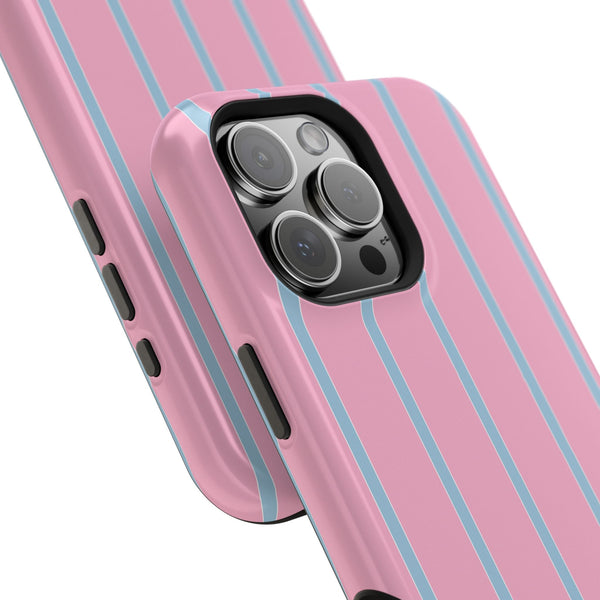 Phone Case - Shirting Stripe Pink & Blue