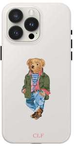 Phone Case - Preppy Bear Cargo Jacket White