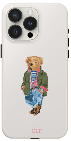 Phone Case - Preppy Bear Cargo Jacket White